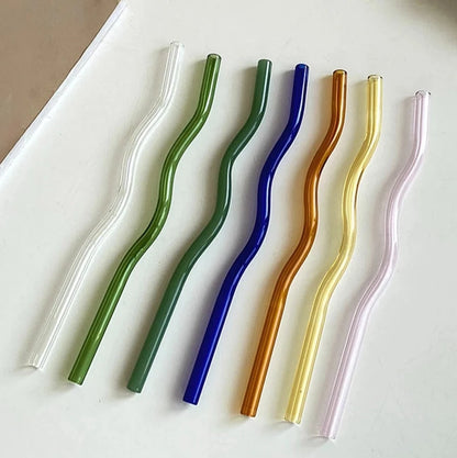 Squiggles Glass Straws