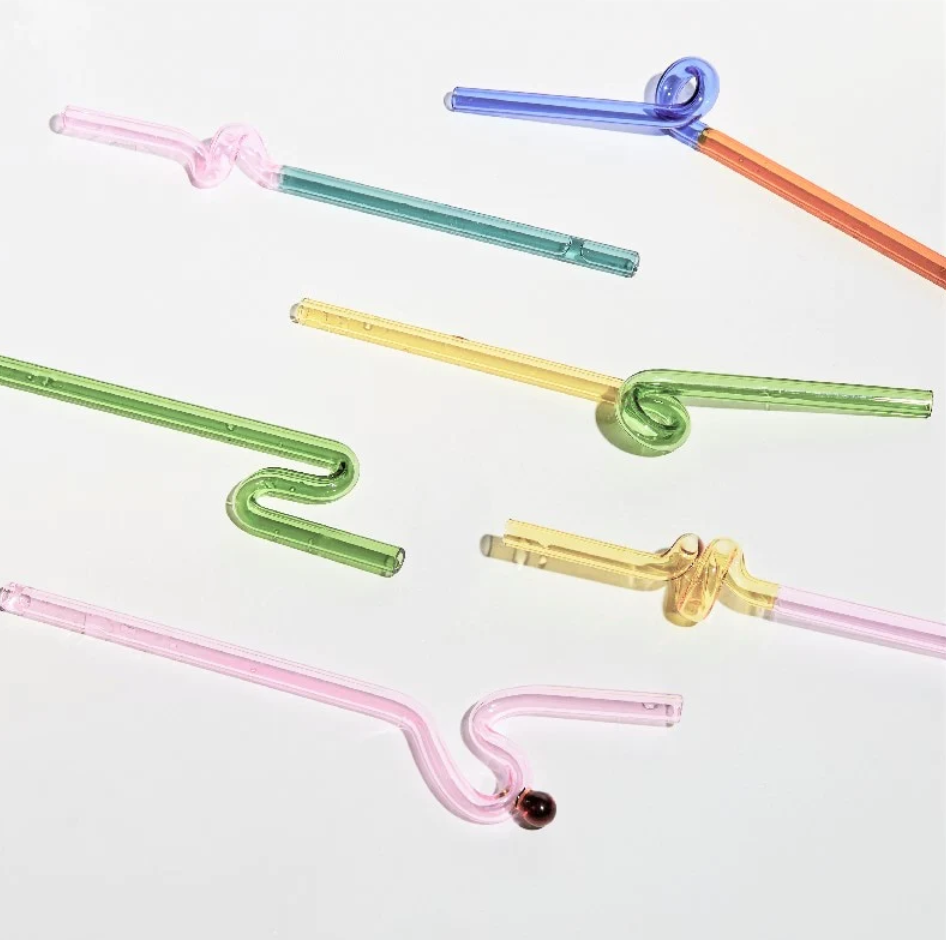 Topsy Turvy Glass Straws