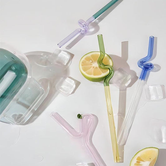 Topsy Turvy Glass Straws