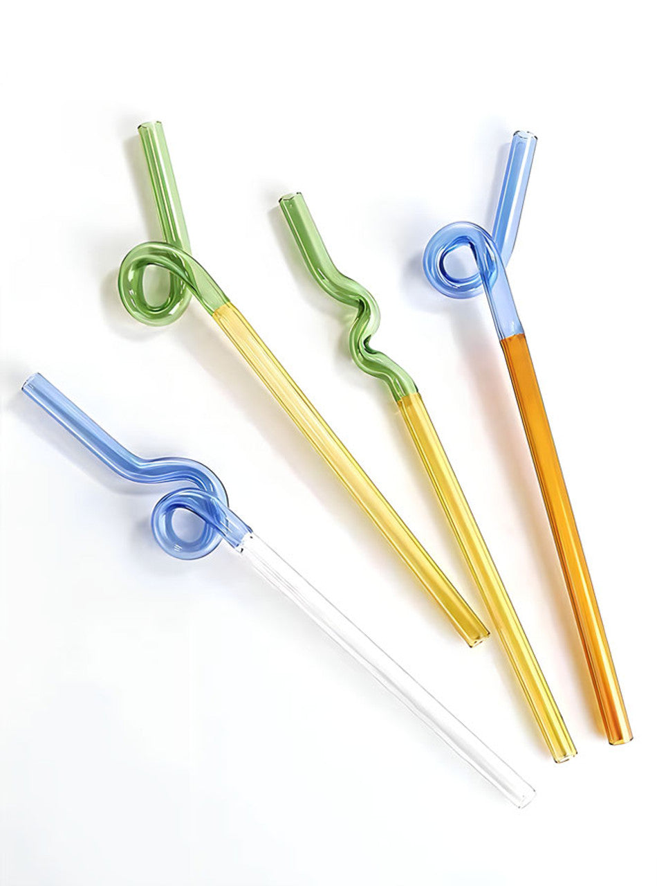 Topsy Turvy Glass Straws